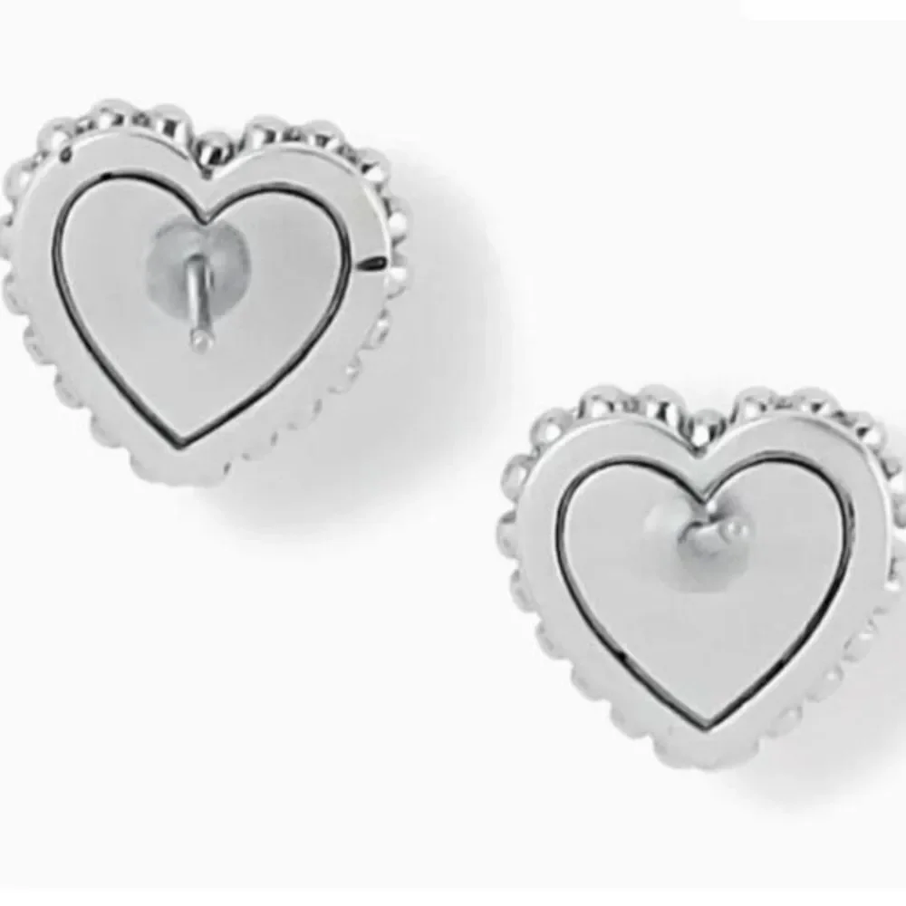 Gold and Silver Heart Earrings - Picture 3 of 3